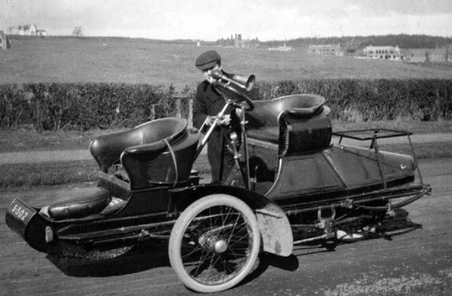 Weird car in Scotland. c1910 ~