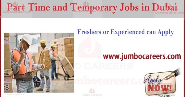 Part Time and Temporary Jobs for Freshers in Dubai