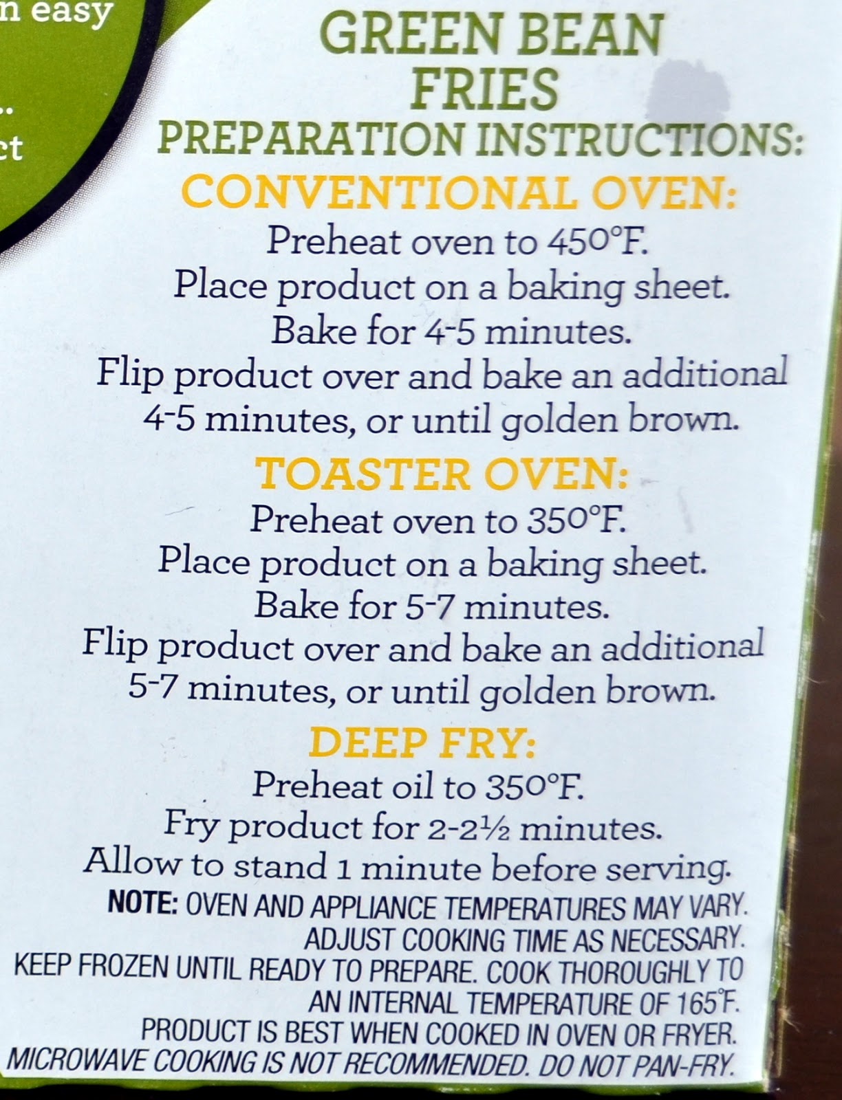 With Kale on Top! Snapps Green Bean Fries (Dollar Tree)