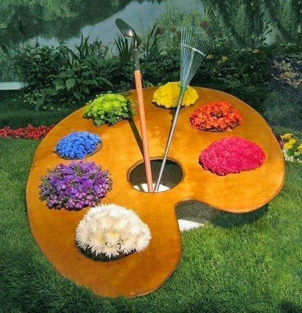 Beautiful colorful garden decoration