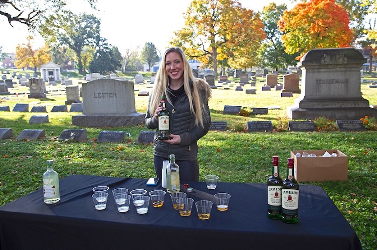 Even wine tasting events take place in cemeteries ~