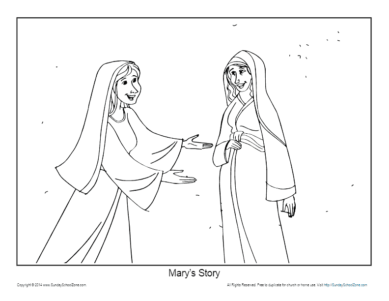 Mary Printable Coloring Page