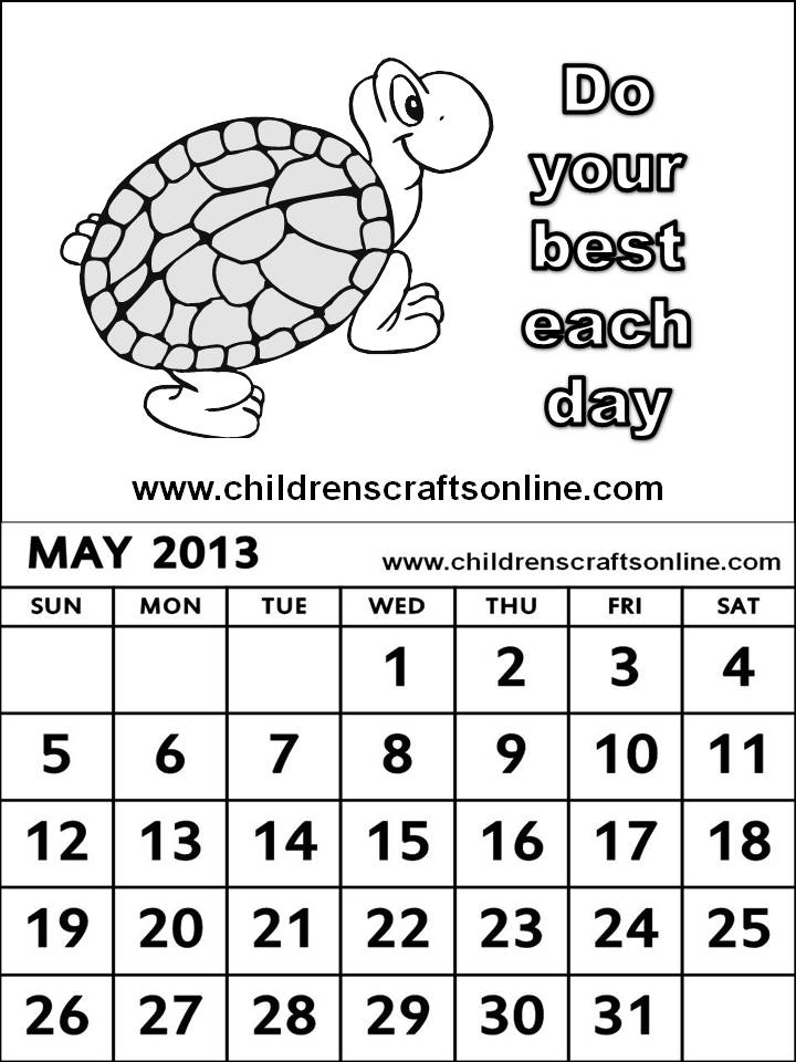 calender coloring pages - photo #13
