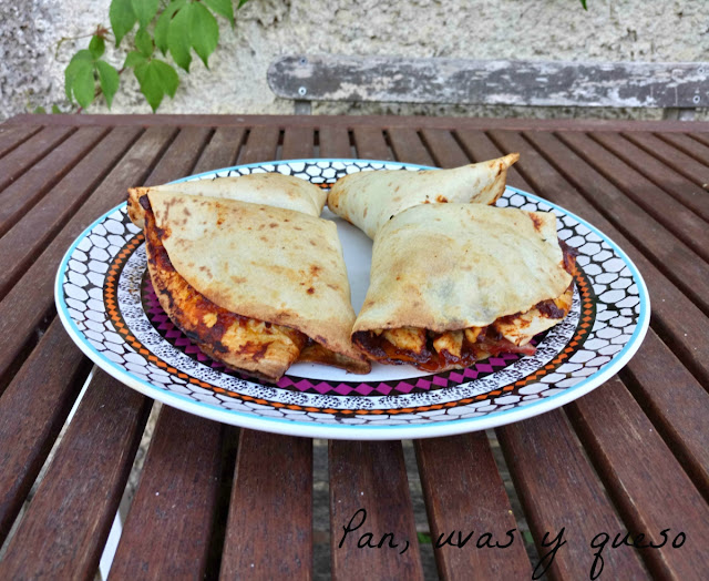 Quesadillas de pollo a la barbacoa