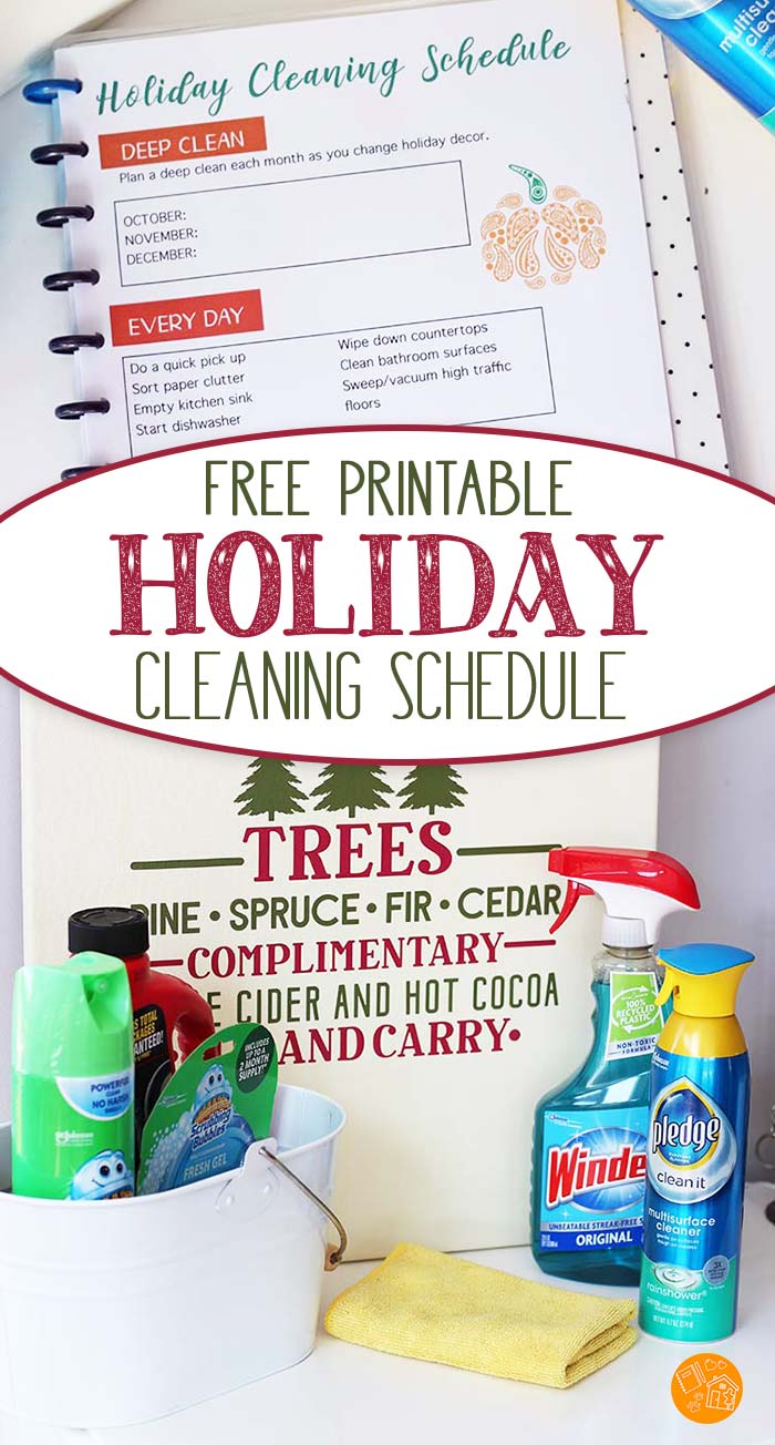 Free Printable Holiday Cleaning Schedule for the Entire Season Sunny