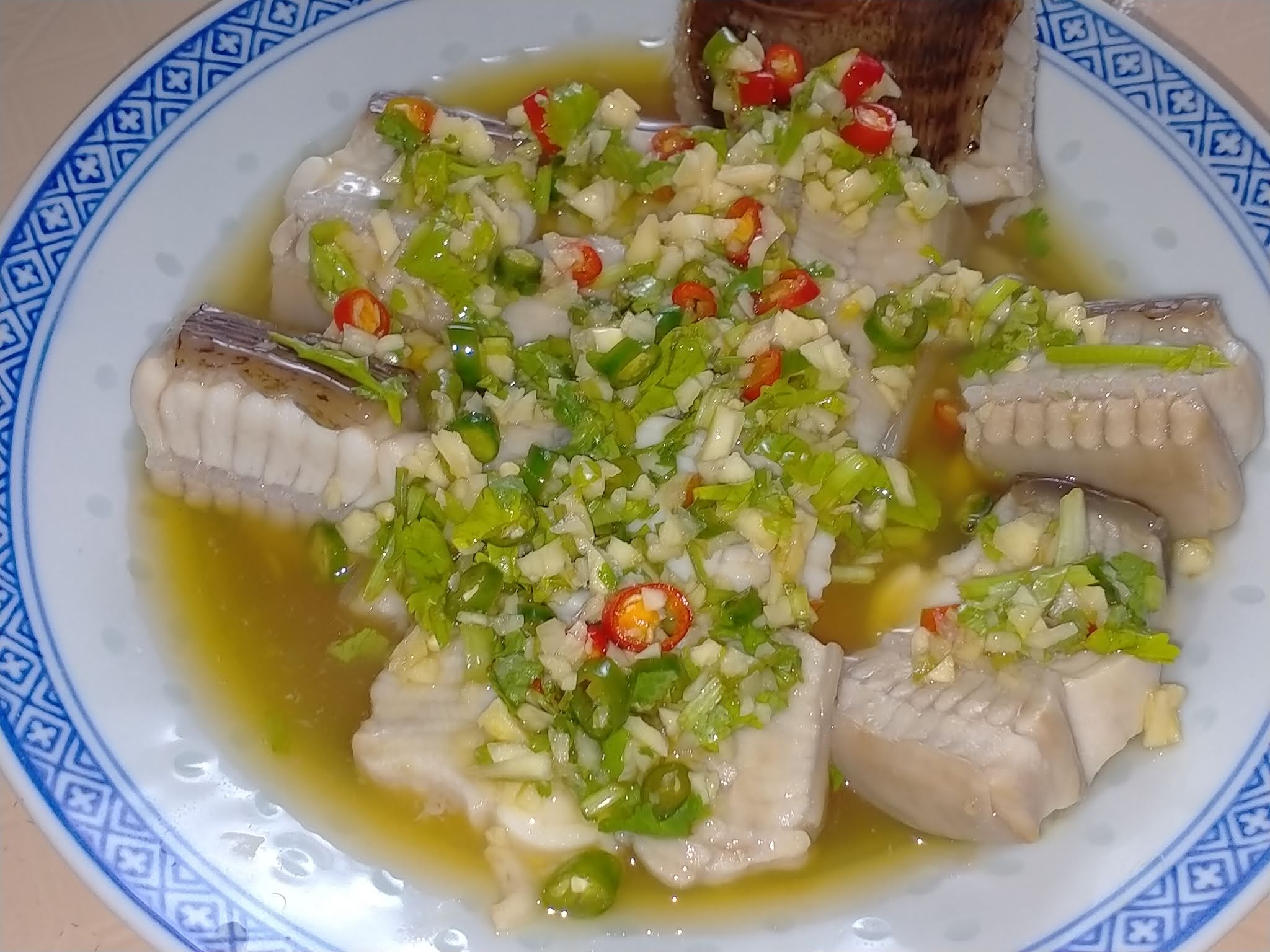 Cooking Pleasure Steamed Stingray With Spicy Tangy Sauce