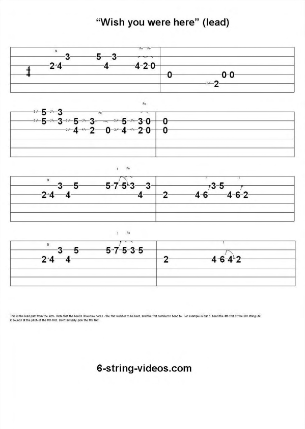 pink floyd wish you were here guitar pro tab download