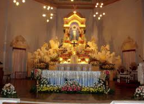 Church Altar Decoration With Sarees Church Altar Decoration With Sarees Living Room Furniture Home