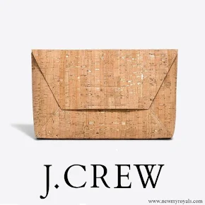 Queen Maxima carries J. Crew Cork Envelope Clutch