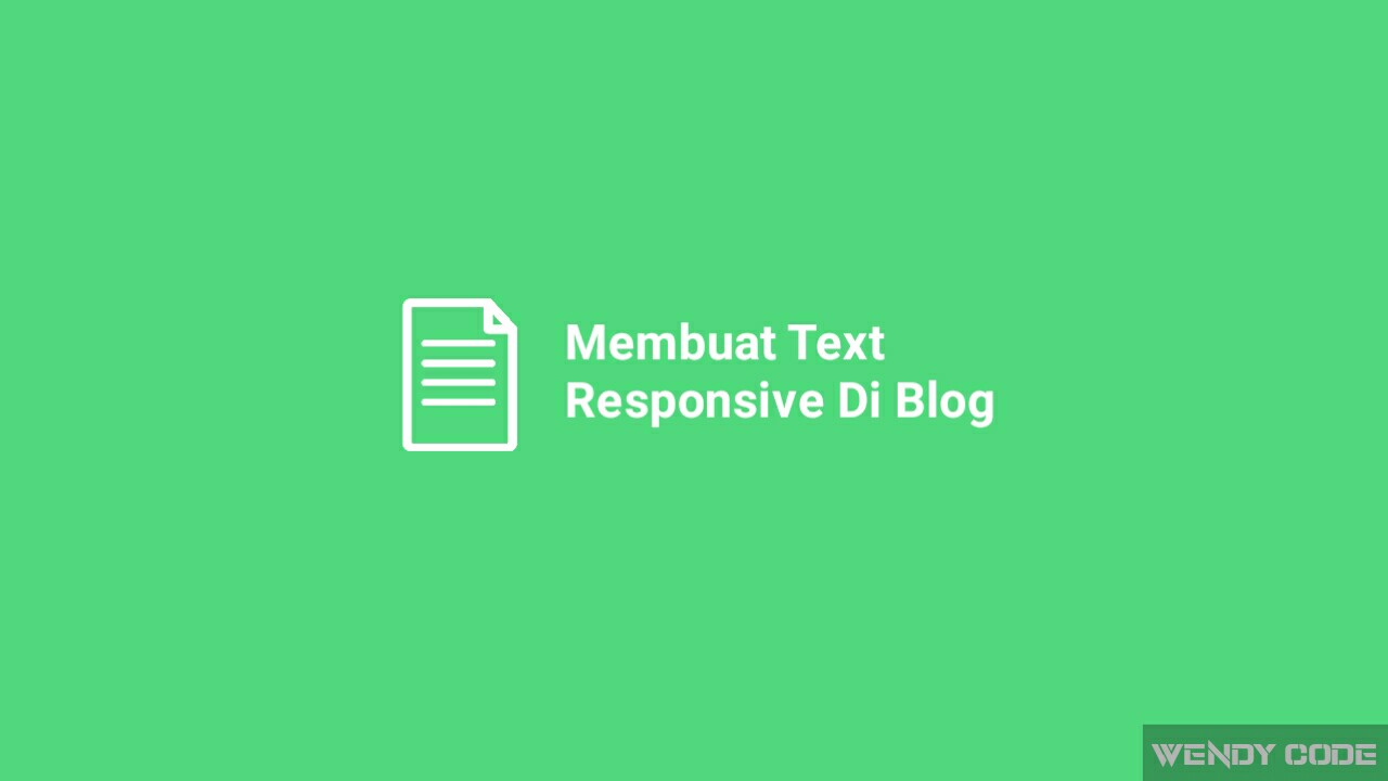 membuat text responsive di blog 
