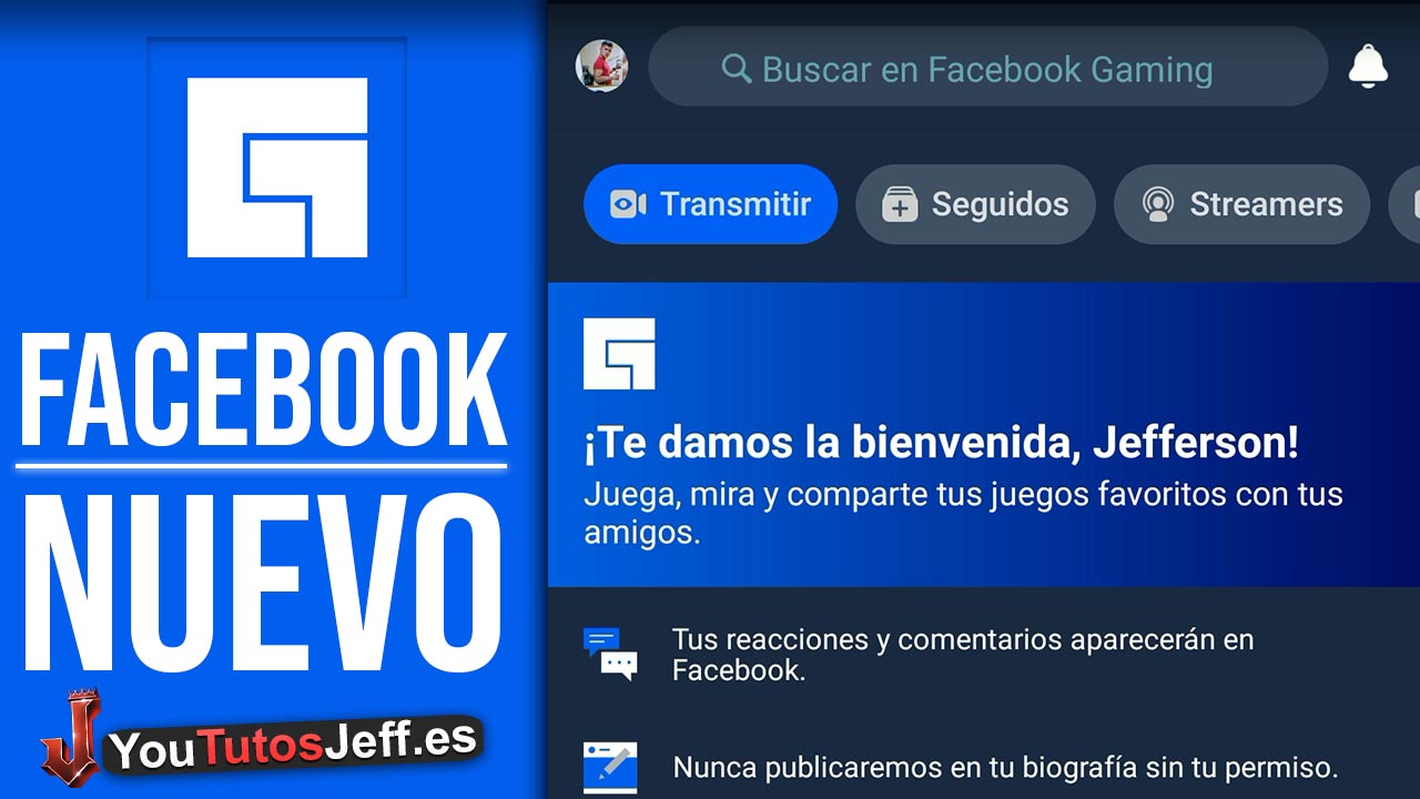 Nuevo Facebook Gaming DARK😍🎮Descargar Facebook Gaming Android