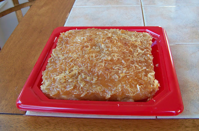 Lazy Daisy Cake with broiled frosting