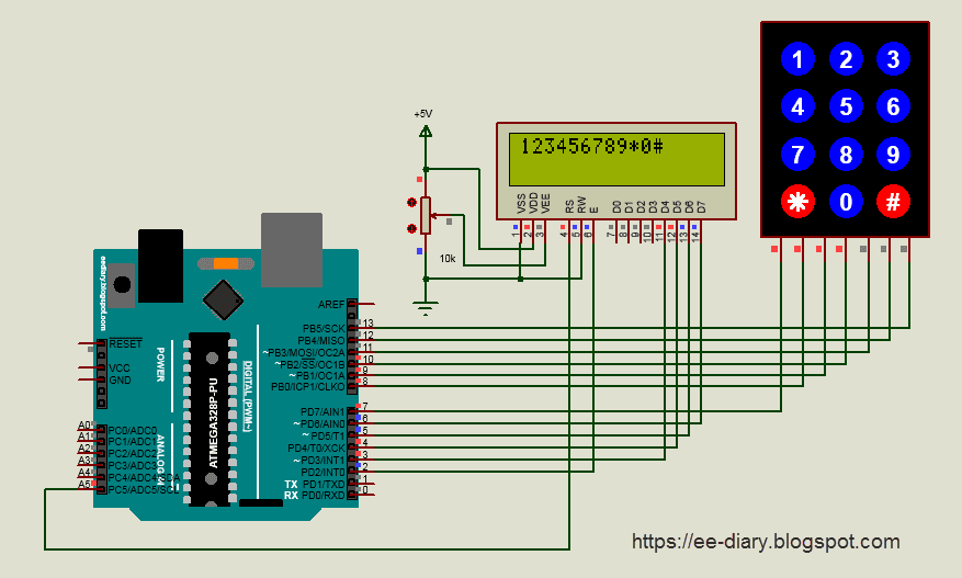 Arduino Keypad and LCD Interfacing with Code - electronics engineering