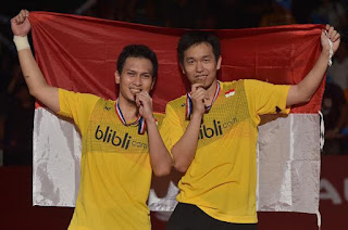 TerimakasihAhsan/Hendra, Juara Dunia Ganda Putra 2015, Istora, Indonesia Juara Dunia 2015