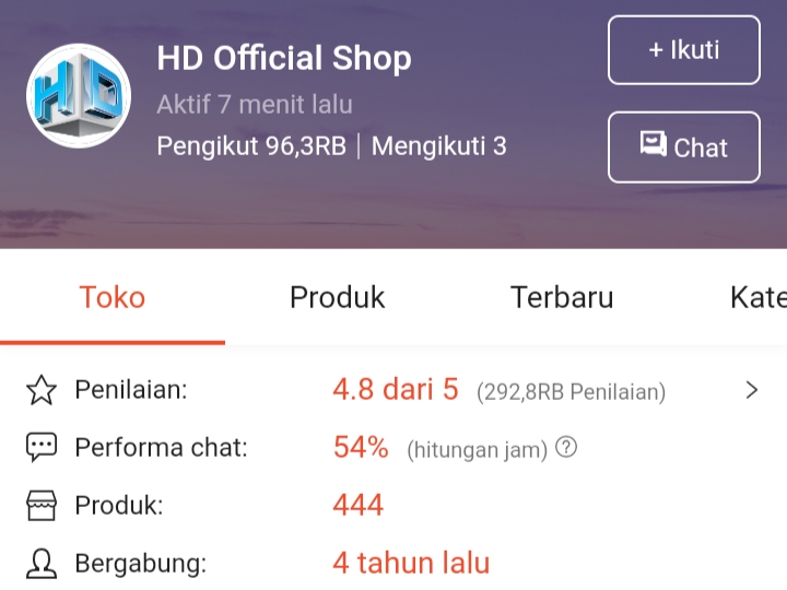 HD Official Shop Supplier Shopee Terbaik Ketegori Fashion Pria