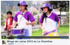 Minga de Letras 2010 en La Vicentina