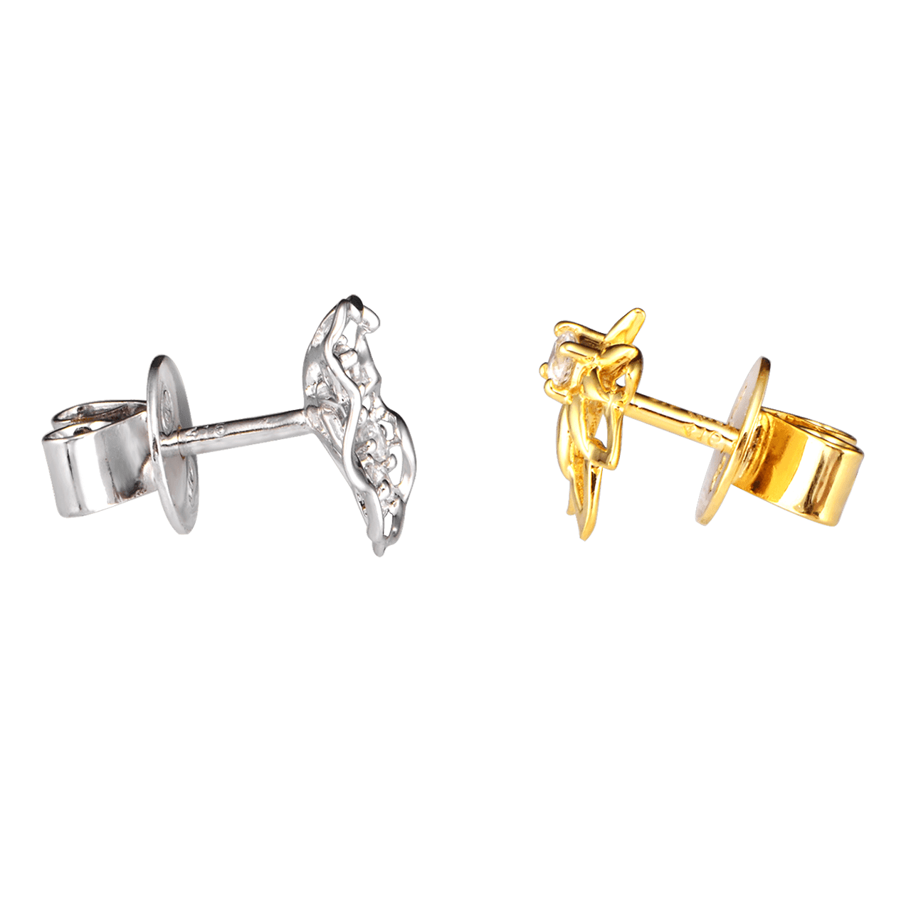 Bông tai Vàng 10K đính đá ECZ Swarovski PNJ Hoa Sen XMXMC000042