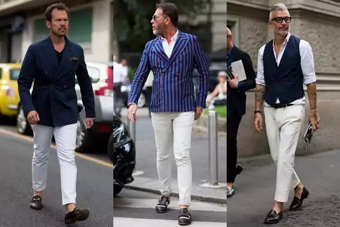 Men White Pants Men White Pants