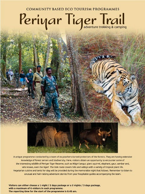 Periyar Tiger Reserve, Thekkady, Kerala, India., offers trekking in rain forest, jungle safari