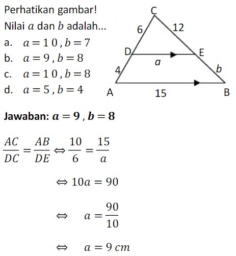 Contoh Soal Dan Pembahasan Kesebangunan Dan Kongruensi Pusat Kajian Matematika
