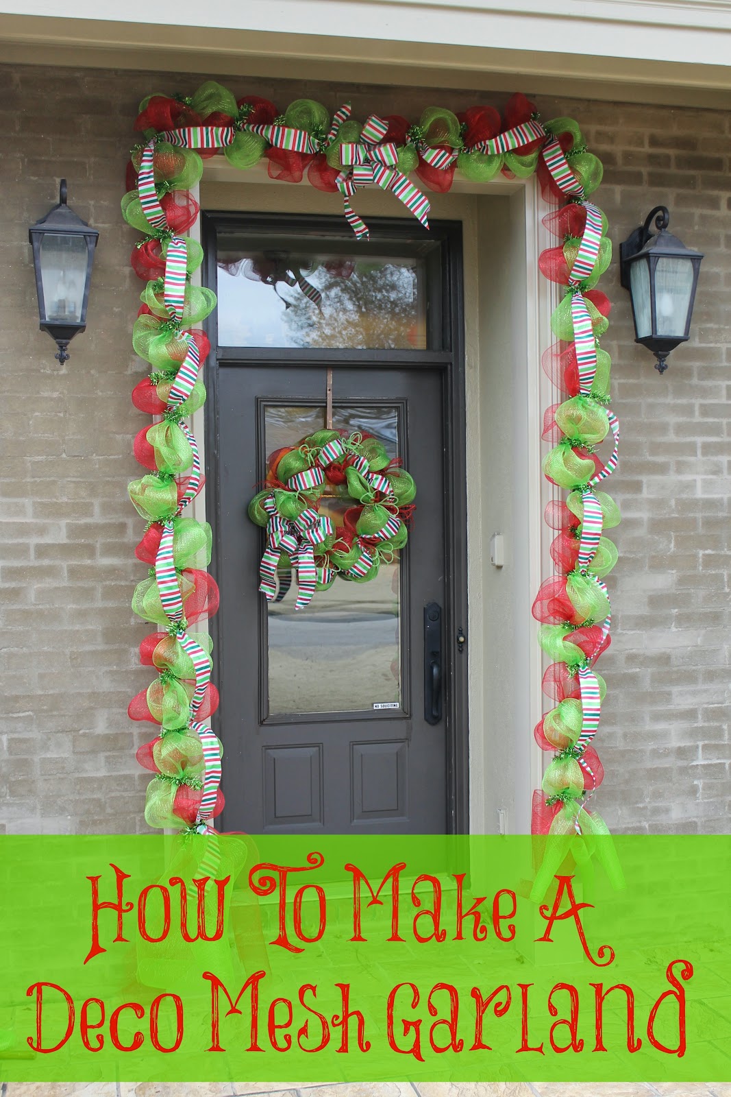 Make A Deco Mesh Garland Miss Kopy Kat