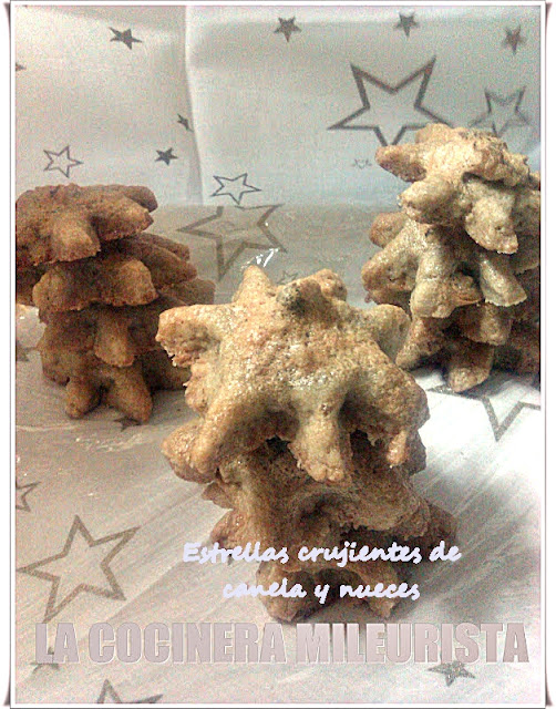 Estrellas Crujientes De Canela Y Nueces
