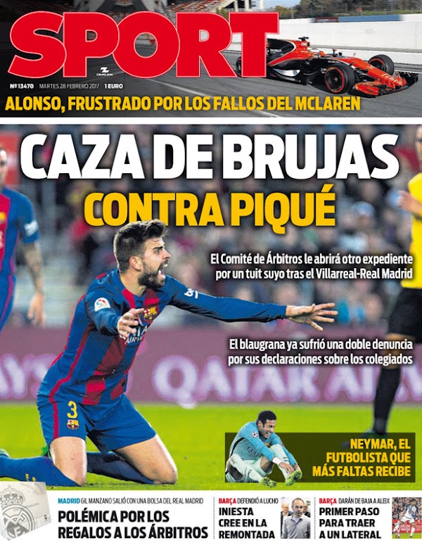 FC Barcelona, Sport: "Caza de brujas contra Piqué"