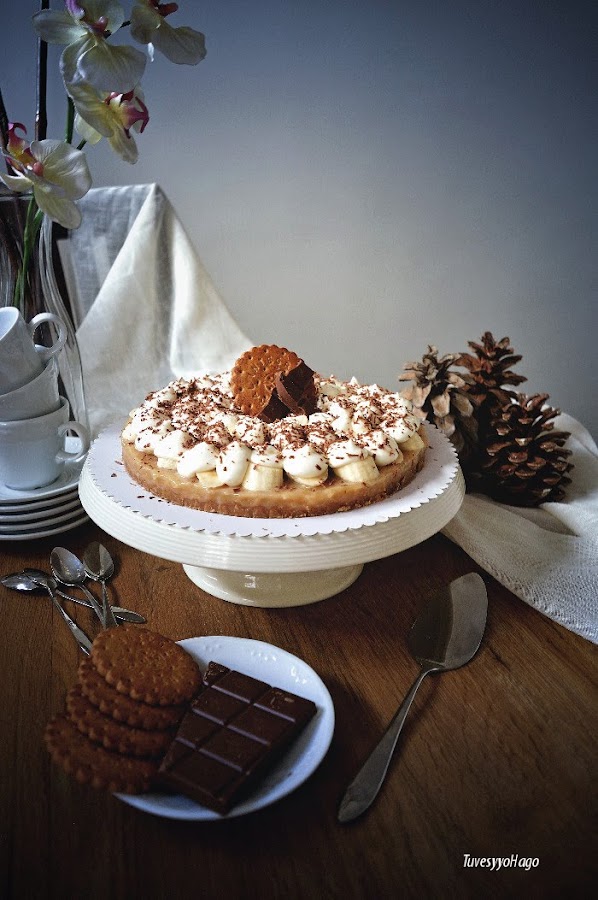 TARTA DE PLÁTANO Y CARAMELO SALADO O BANOFEE PIE - TuvesyoHago