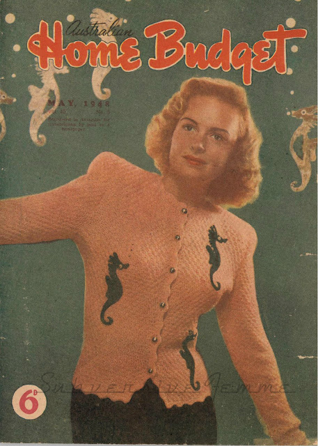 The Vintage Patter Files: Free 1940's Knitting Pattern - Women's Novelty Seahorse Jacket 