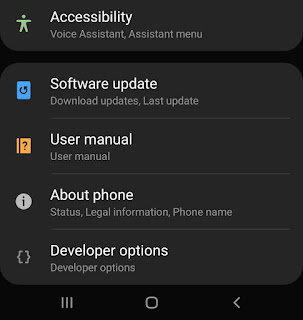 Developer options in Android settings