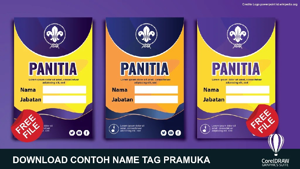 Download Kumpulan Contoh Name Tag Pramuka Coreldraw Dan Photoshop