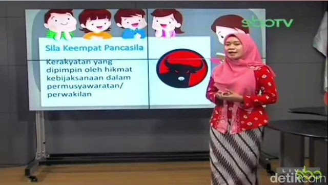 Viral! Program Belajar Daring TV Surabaya, Sila Keempat Pancasila Digambarkan dengan Logo PDIP Viral! Program Belajar Daring TV Surabaya, Sila Keempat Pancasila Digambarkan dengan Logo PDIP