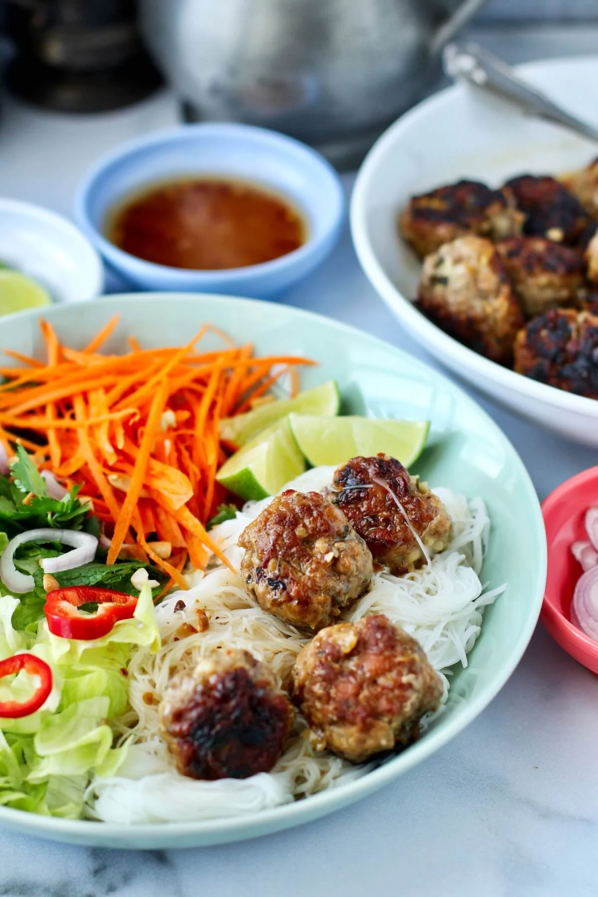 Vietnamese-Style Meatballs with Rice Noodles (Instant Pot) | Karen's ...