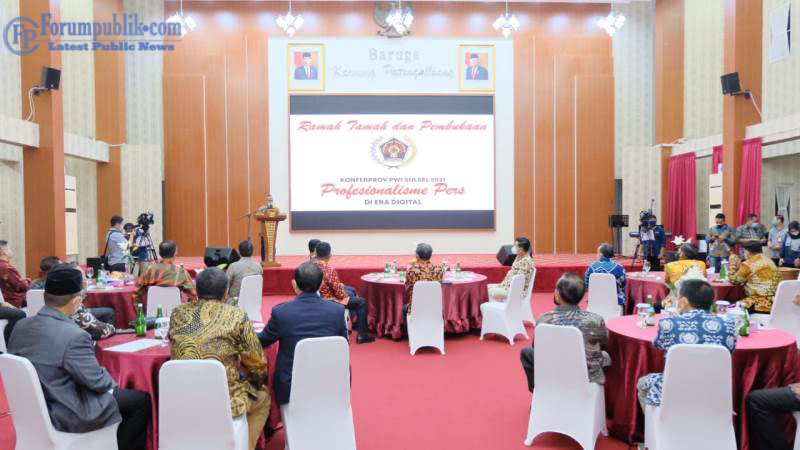 Kabid Humas Polda dan Gubernur Hadiri Konferprov PWI Sulsel