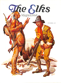 Cover Illustration for The Elks magazine, November 1937, by Alex Raymond
