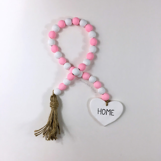 Farmhouse DIY Wooden Bead Garland