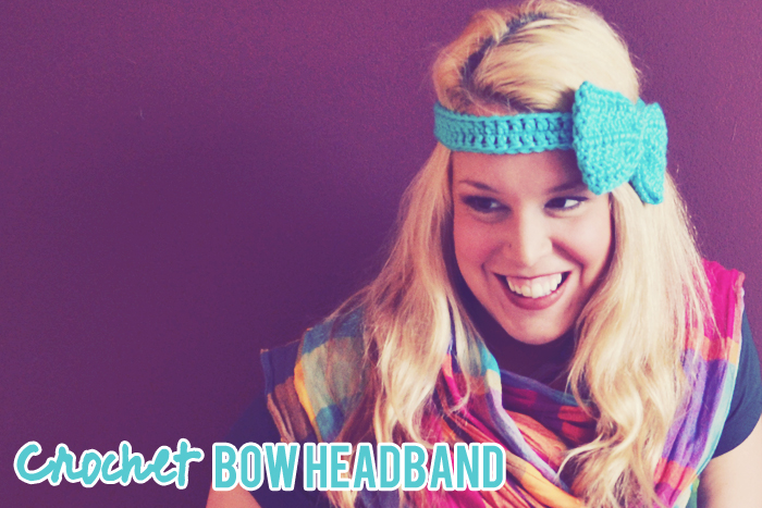 crochet bow headband pattern via peacoats and plaid