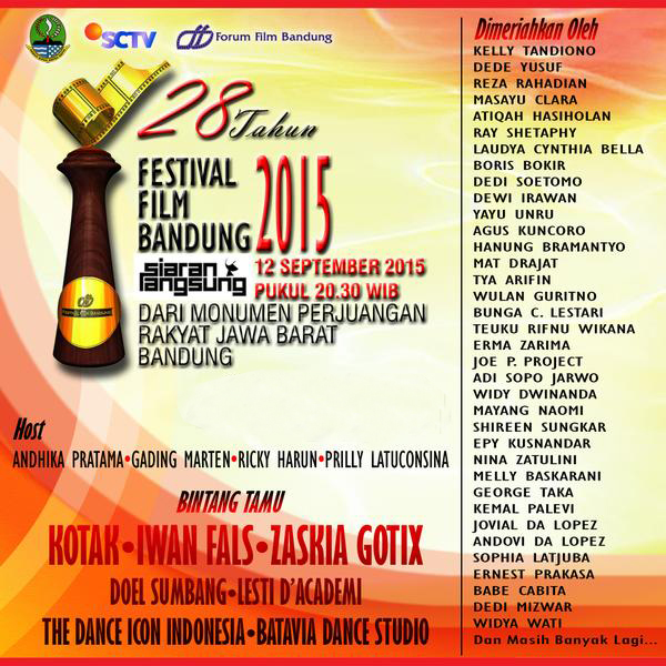 Festival Film Bandung Ke-28 di Monju, 12 September 2015