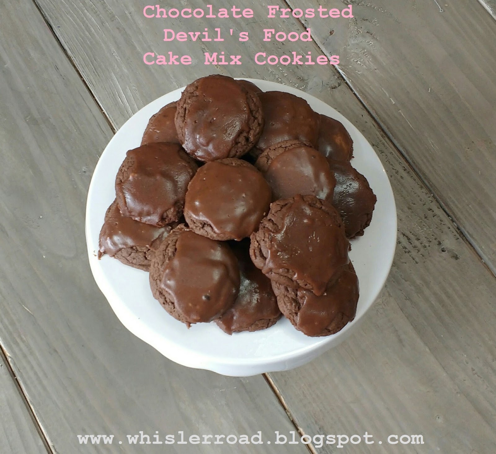 Whisler Road Chocolate Frosted Devil's Food Cake Mix Cookies