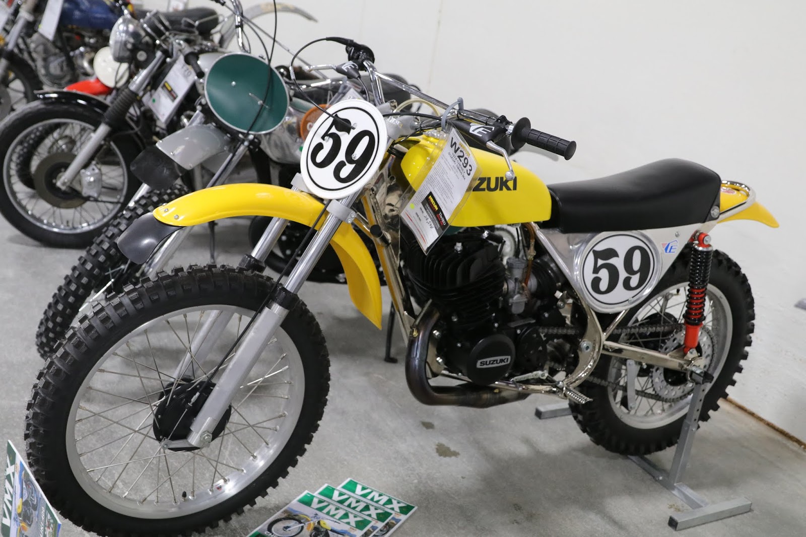 OldMotoDude 1974 Cheney framed Suzuki TM400 for sale at the 2019 Mecum