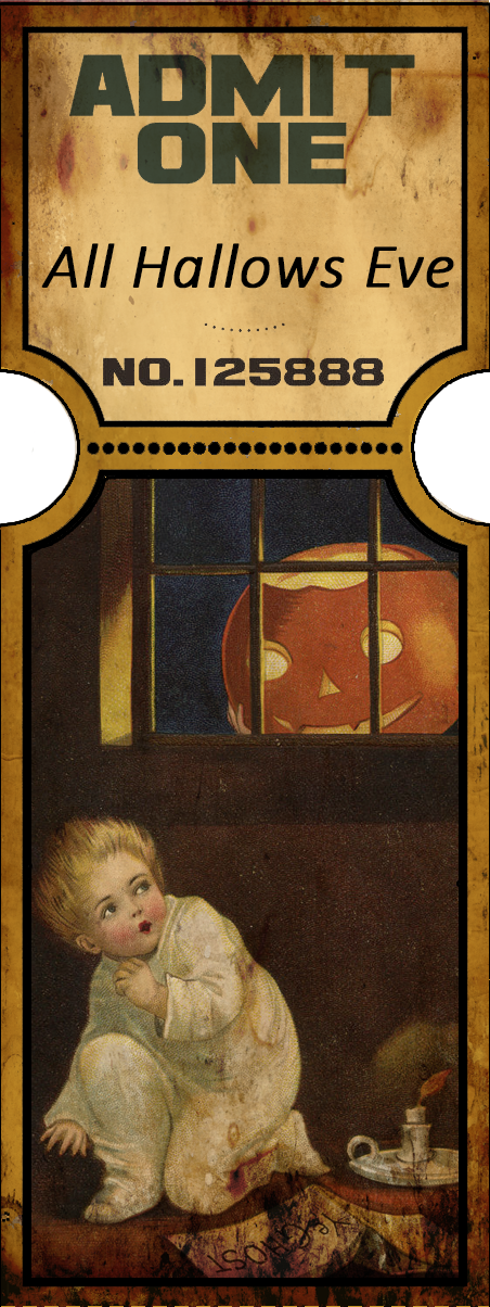 Halloween tickets template place for your text vector image Bountiful Heirlooms: Free Printables: Halloween Tickets