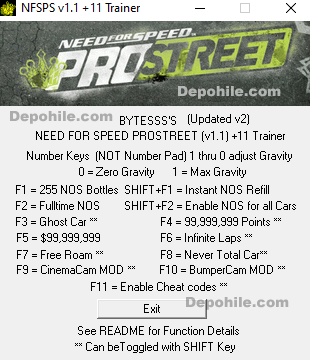 Need for Speed ProStreet (PC) NOS, Para +11 Trainer Hilesi İndir