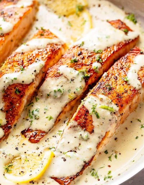 Garlic Butter Salmon Recipe Foodie New Food Pyramid Guide