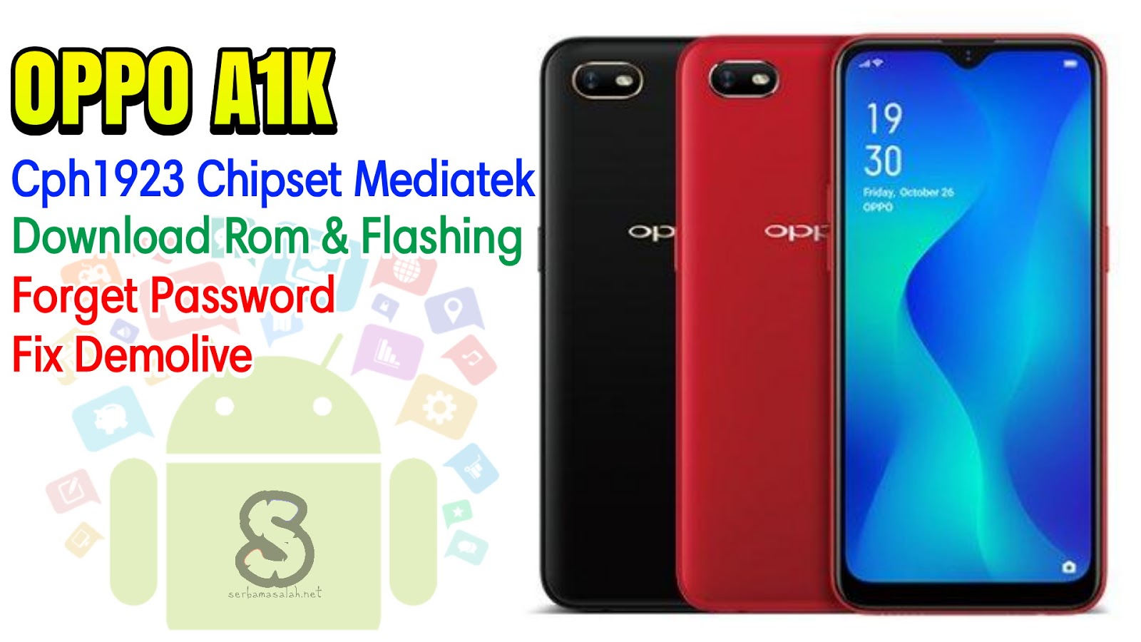 Download Rom Official / Flashing Oppo A1k Cph1923 Mediatek