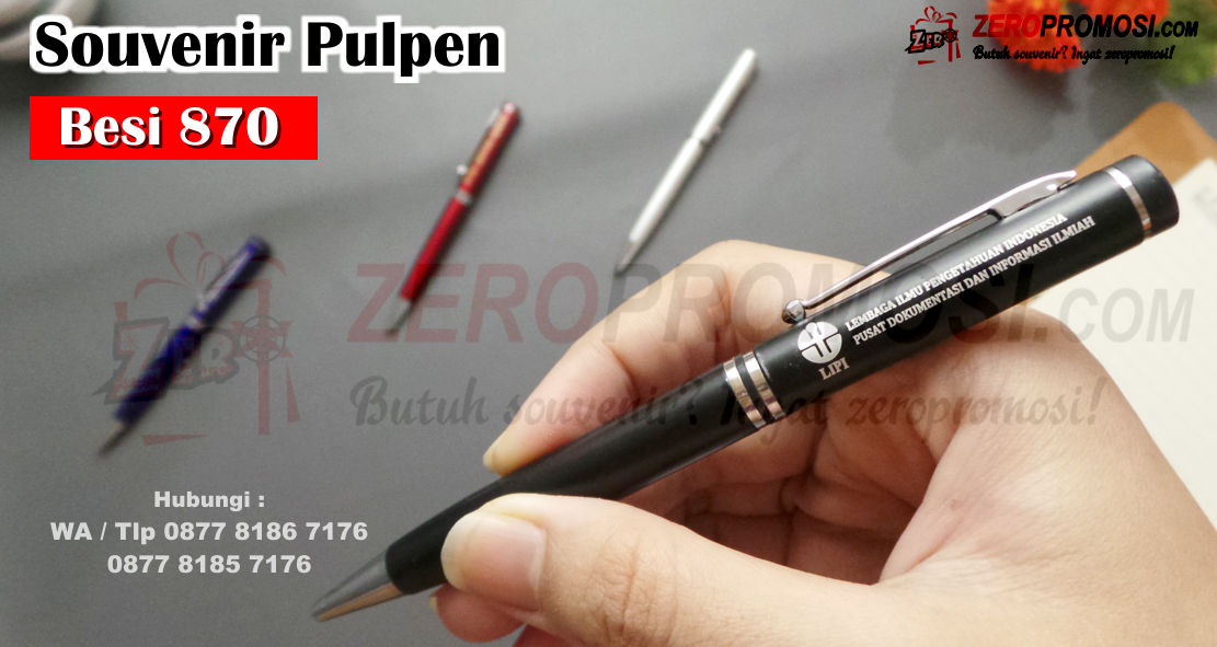 Souvenir Pulpen Besi PEN 870 Stationery, PEN 870 Pulpen Promosi Tipe 870 cetak logo murah