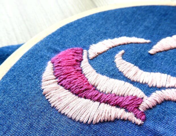 Hướng dẫn thêu hoa hồng mũi bó hạt - Hình 4