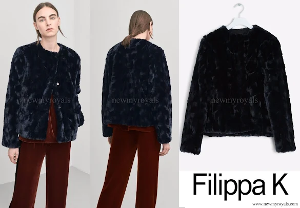 Crown Princess Victoria wore Filippa K Faux Fur Jacket