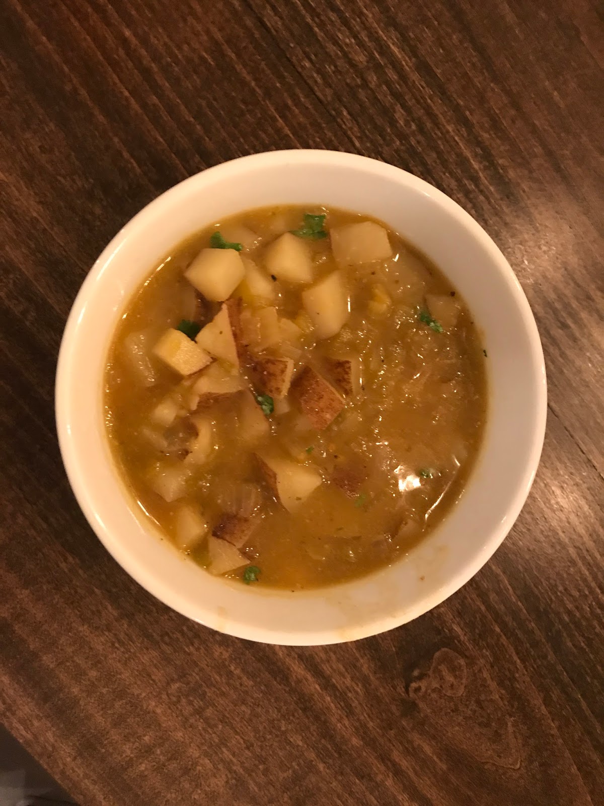 Vegan Green Chile and Potato Soup Spinach is GOOD for You!