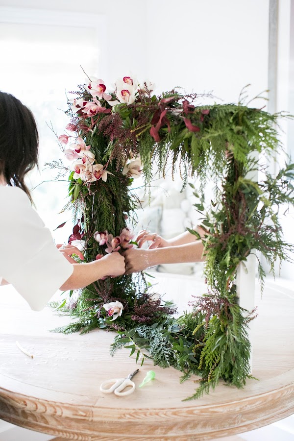 diy-decoracion-espejo-hojas-flores