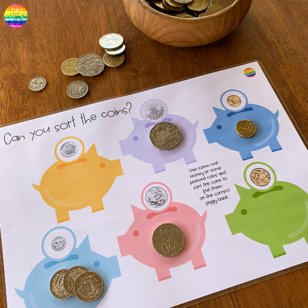 Designed and Sized Like Real US Currency Set of 50 Plastic Coins LEARNING ADVANTAGE Play Dollars Teach Money Math With This Pretend Play Resource 